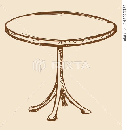 Vector drawing. Round table Vector drawing. Round table 142025526