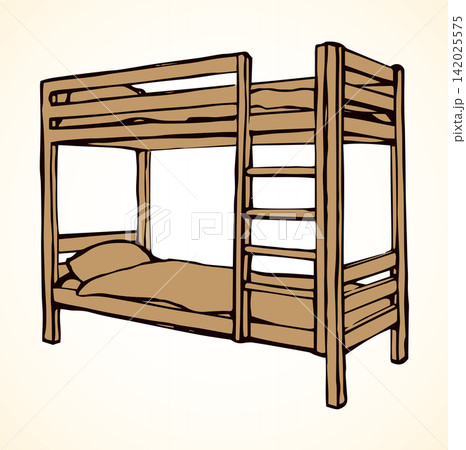 Bed. Vector drawing Bed. Vector drawing 142025575