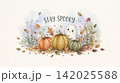 Halloween Pumpkin and Skull with " Stay Spooky Creepy" 142025588