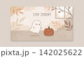 Halloween Pumpkin and Skull with " Stay Spooky Creepy" 142025622