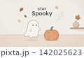Halloween Pumpkin and Skull with " Stay Spooky Creepy" 142025623