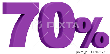 3D素材_数字_70%_紫 3D素材_数字_70%_紫 142025740