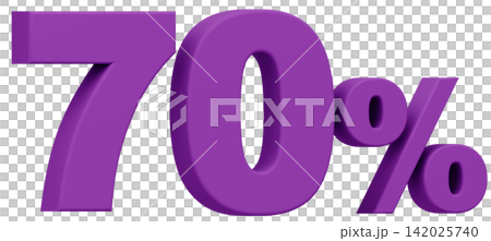 3D素材_数字_70%_紫 3D素材_数字_70%_紫 142025740