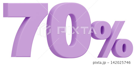 3D素材_数字_70%_紫 3D素材_数字_70%_紫 142025746