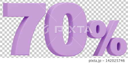 3D素材_数字_70%_紫 3D素材_数字_70%_紫 142025746