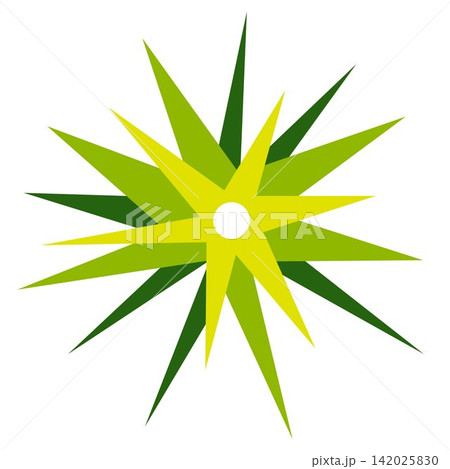 Abstract Green Starburst Geometric Shape Design Abstract Green Starburst Geometric Shape Design 142025830