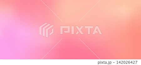 Abstract blurred peach and pink gradient background with soft orange grain texture. 142026427