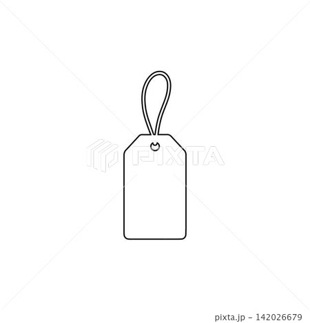 luggage tag icon outline simple travel identification label for suitcase baggage trip and holiday isolated illustration luggage tag icon outline simple travel identification label for suitcase baggage trip and holiday isolated illustration 142026679