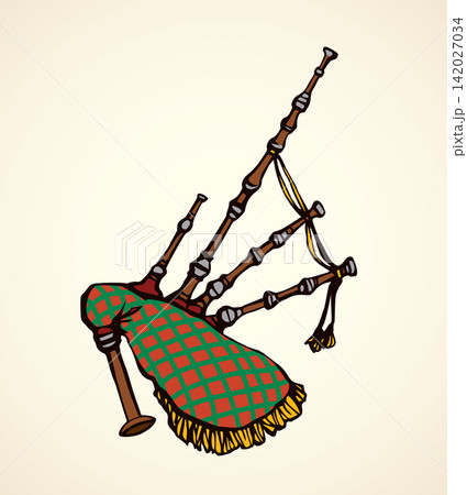Bagpipes. Vector drawing 142027034