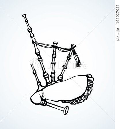 Bagpipes. Vector drawing 142027035