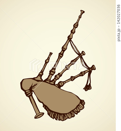 Bagpipes. Vector drawing Bagpipes. Vector drawing 142027036