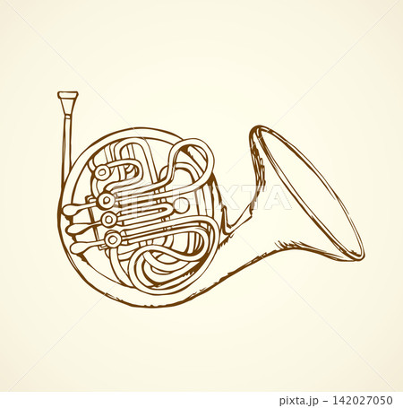 Trumpet. Vector drawing Trumpet. Vector drawing 142027050