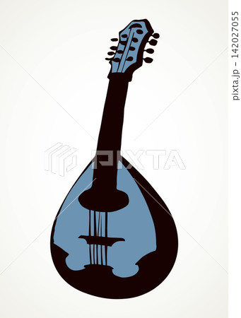 Mandolin. Vector drawing icon sign Mandolin. Vector drawing icon sign 142027055