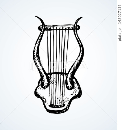 Harp. Vector drawing 142027133
