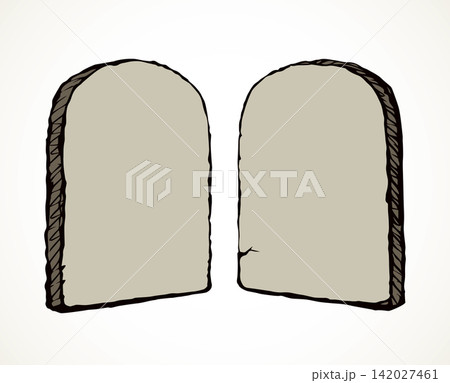 Tablets with 10 commandments. Vector drawing Tablets with 10 commandments. Vector drawing 142027461
