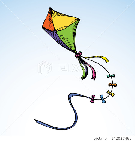 Kite. Vector drawing 142027466