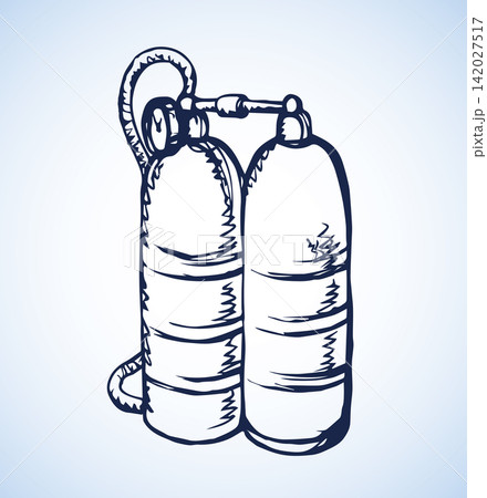 Diving oxygen balloons. Vector drawing Diving oxygen balloons. Vector drawing 142027517