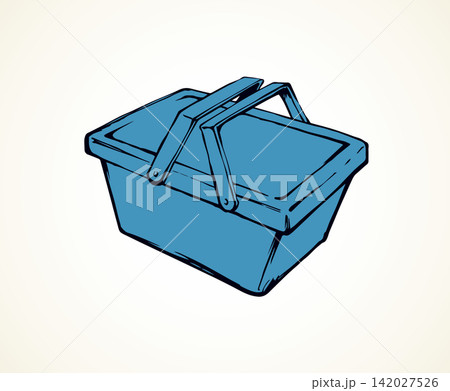 Shop basket. Vector drawing Shop basket. Vector drawing 142027526