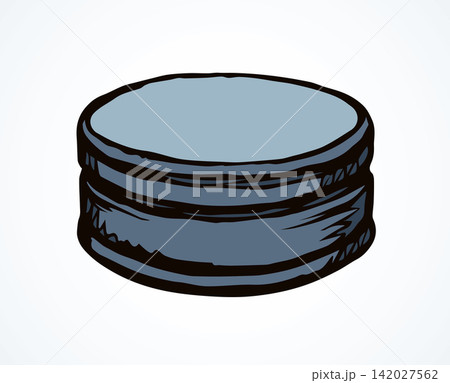 Iron bottle cap. Vector drawing Iron bottle cap. Vector drawing 142027562