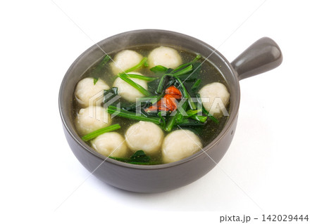 fish Ball Spinach Soup Chinese Seafood Dish fish Ball Spinach Soup Chinese Seafood Dish 142029444