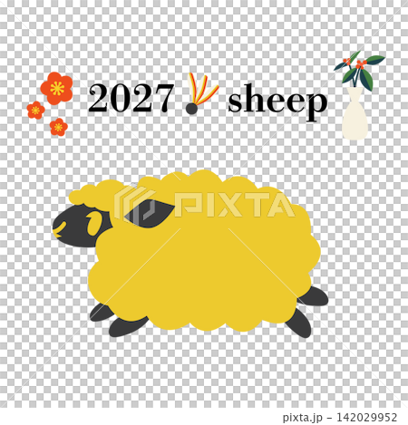 Colorful sheep vector illustration for 2027 Colorful sheep vector illustration for 2027 142029952