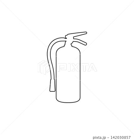 outline of a fire extinguisher on white background 142030857