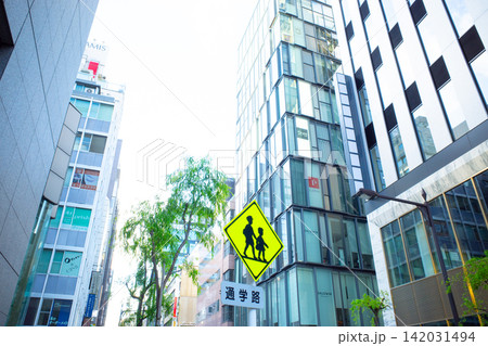 早朝、銀座の街並み 早朝、銀座の街並み 142031494