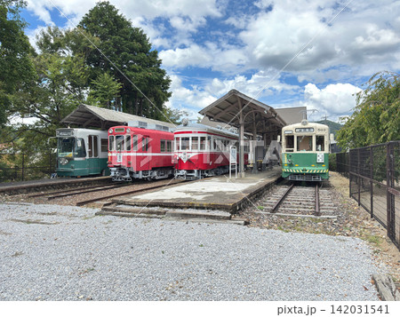 旧名鉄美濃町線・美濃駅内に静態保存されている鉄道車両 旧名鉄美濃町線・美濃駅内に静態保存されている鉄道車両 142031541