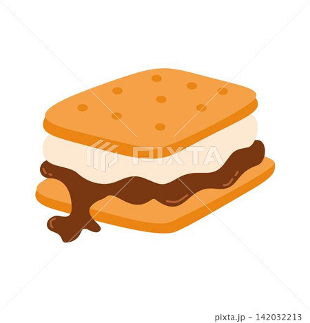 s'more with graham cracker cartoon s'more with graham cracker cartoon 142032213