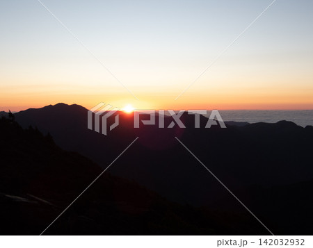 台湾最高峰、玉山登山ルートの風景 台湾最高峰、玉山登山ルートの風景 142032932