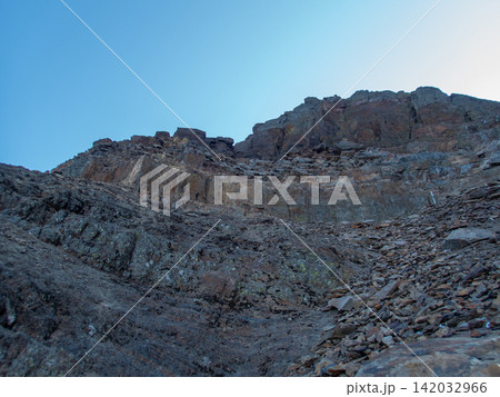 台湾最高峰、玉山登山ルートの風景 台湾最高峰、玉山登山ルートの風景 142032966