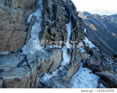 台湾最高峰、玉山登山ルートの風景 142032979