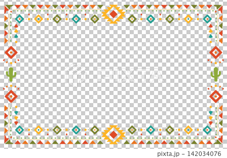Mexican-style ethnic frame material_horizontal Mexican-style ethnic frame material_horizontal 142034076