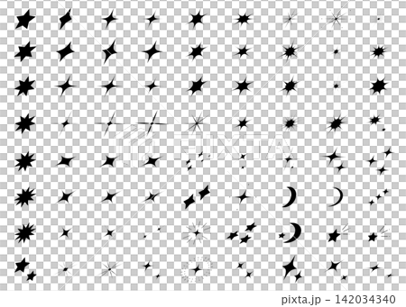Simple sparkling illustration material Background illustration material Simple sparkling illustration material Background illustration material 142034340