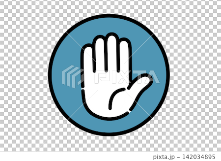 Rock-paper-scissors "paper" icon illustration 1 Rock-paper-scissors "paper" icon illustration 1 142034895