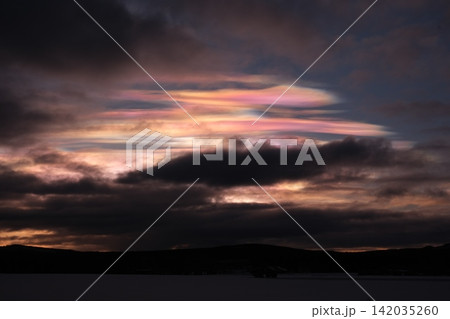 atmospheric sky in Lulea, Swedish Lapland, 142035260