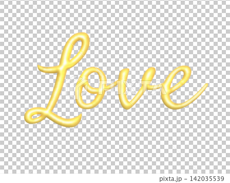 奢華的金色草書字體「Love」字樣(透明PNG格式)。 奢華的金色草書字體「Love」字樣(透明PNG格式)。 142035539