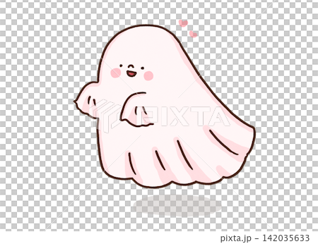 A cute pink ghost (Halloween ghost) A cute pink ghost (Halloween ghost) 142035633