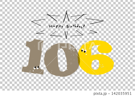 Number illustration, simple and cute date material, October 6th 142035951