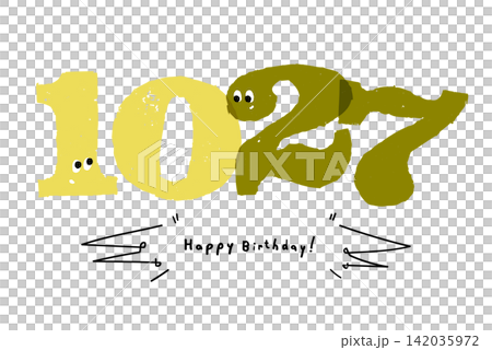 数字イラスト シンプルでかわいい日付素材 10月27日 数字イラスト シンプルでかわいい日付素材 10月27日 142035972