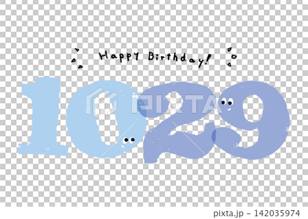 Number illustration, simple and cute date material, October 29th 142035974