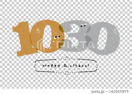 Number illustration, simple and cute date material, October 30th 142035975
