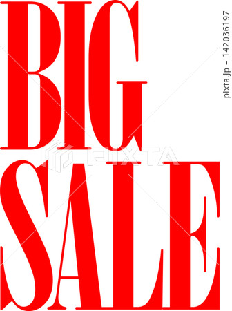 BIG SALE - 「BIG SALE(ビッグ・セール)」のアルファベットの、よく目立つロゴマーク BIG SALE - 「BIG SALE(ビッグ・セール)」のアルファベットの、よく目立つロゴマーク 142036197