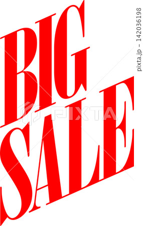 BIG SALE - 「BIG SALE(ビッグ・セール)」のアルファベットの、よく目立つロゴマーク BIG SALE - 「BIG SALE(ビッグ・セール)」のアルファベットの、よく目立つロゴマーク 142036198