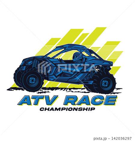 ATV buggy off-road adventure vector illustration, perfect for t shirt design 142036297