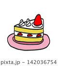 ショートケーキのイラスト 142036754