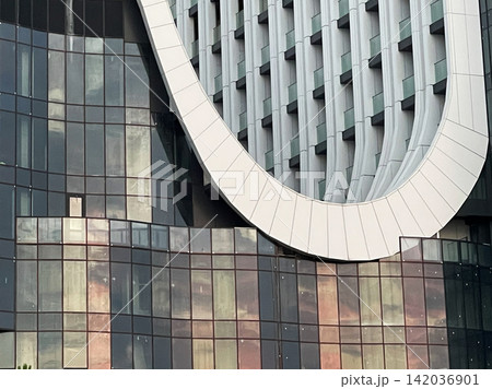 Modern window architecture geometric exterior background Modern window architecture geometric exterior background 142036901