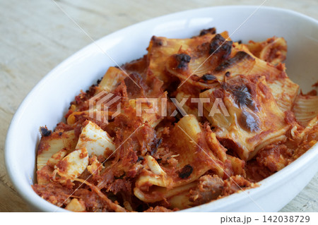 Baked pasta al forno in dish Baked pasta al forno in dish 142038729