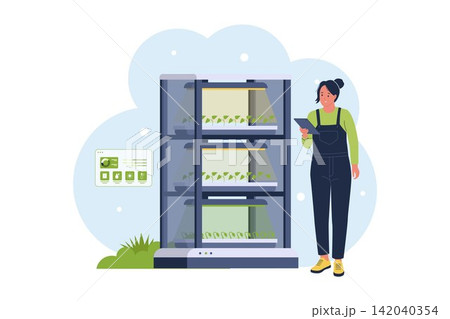 Seedling Germination Incubator Chamber Flat Vector Illustration Seedling Germination Incubator Chamber Flat Vector Illustration 142040354