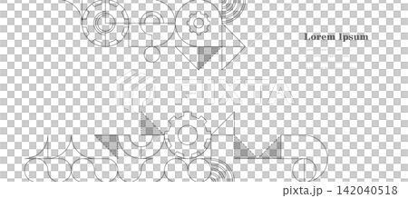 Geometry Abstract Gear Pattern Technology background 142040518